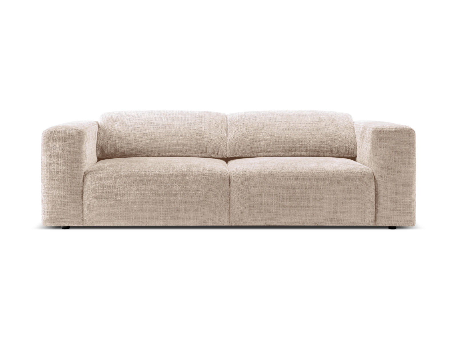 Beige Cruz Pers Foldbare Nakkestøtter Chenille Stof Micadoni Sofa - 5905389941645
