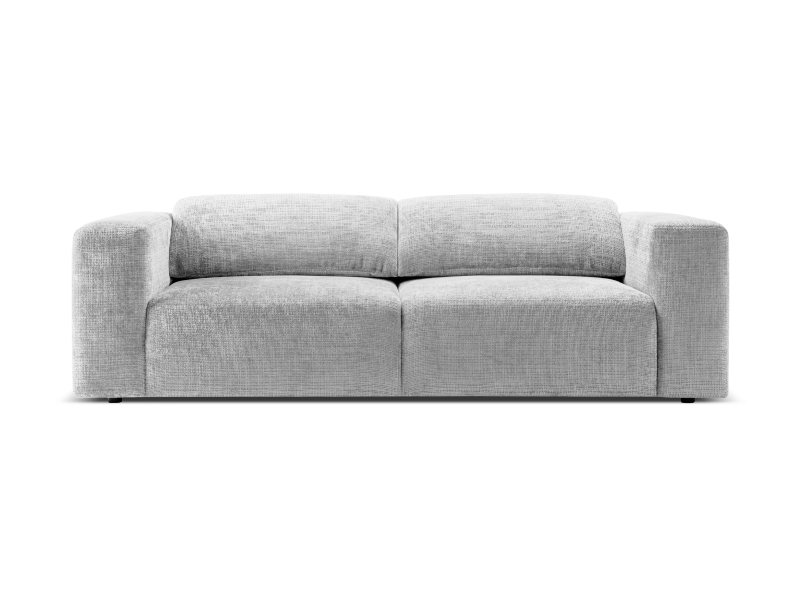 Cruz Sofa med Foldbare Nakkestøtter i Lysegrå Chenille