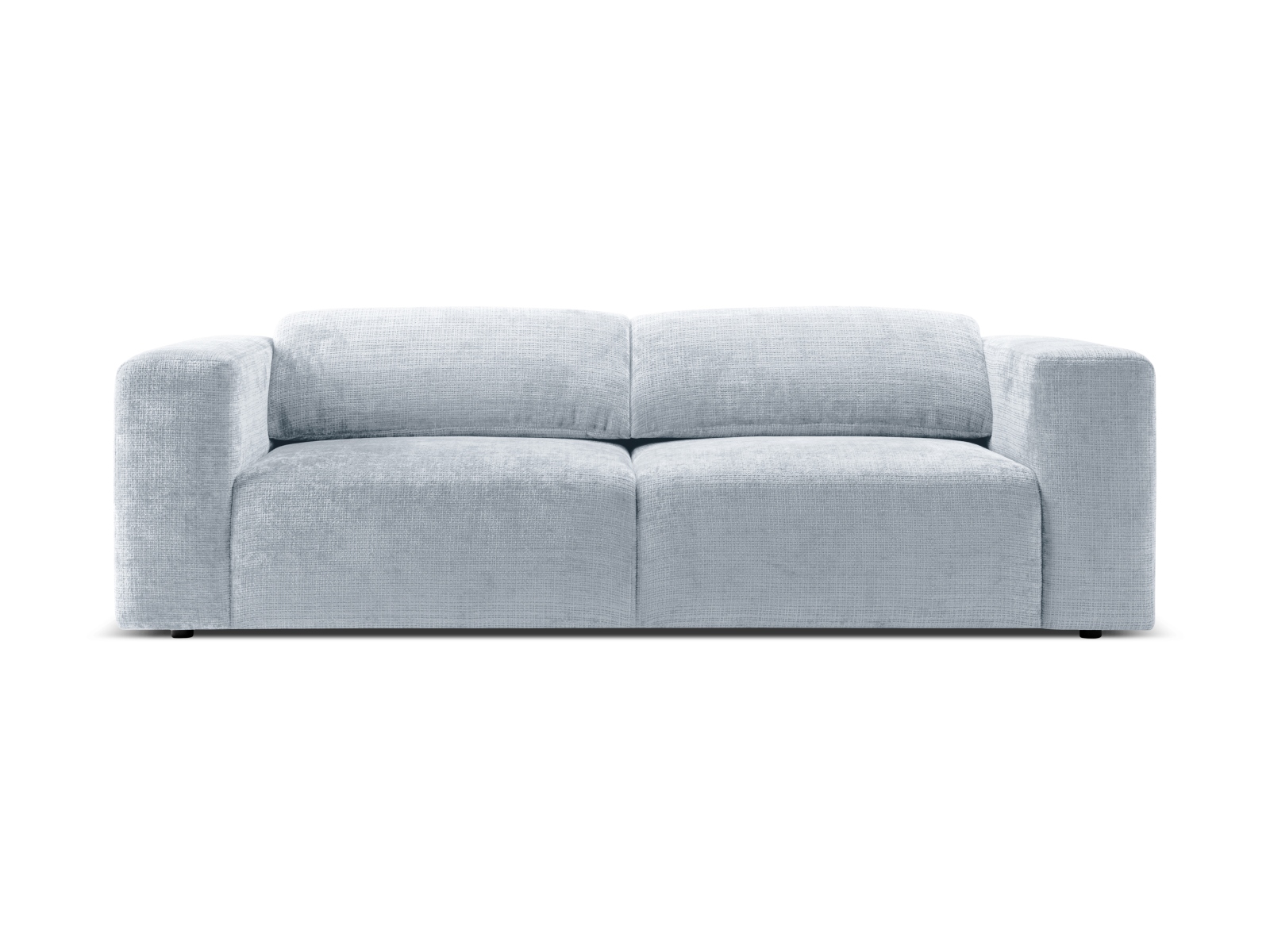 Cruz Sofa med Foldbare Nakkestøtter - Pastelblå Chenille