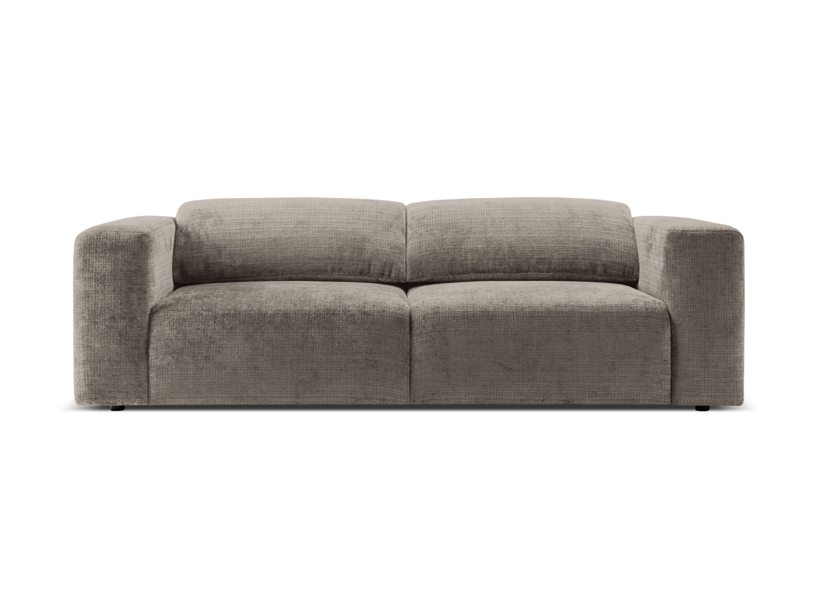 Cruz Sofa med Foldbare Nakkestøtter - Elegant Grå Chenille