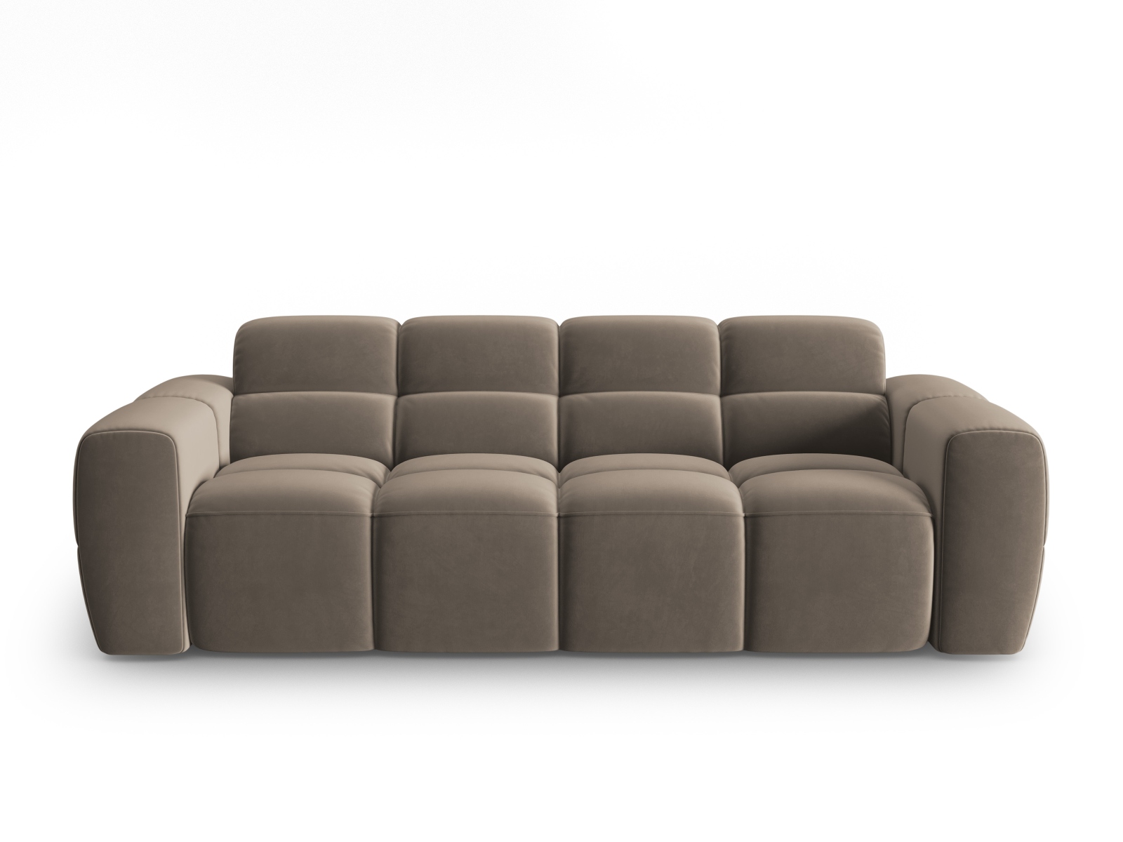 Brun Lisa Pers Sofa i Fløjl - Komfort til Hele Familien