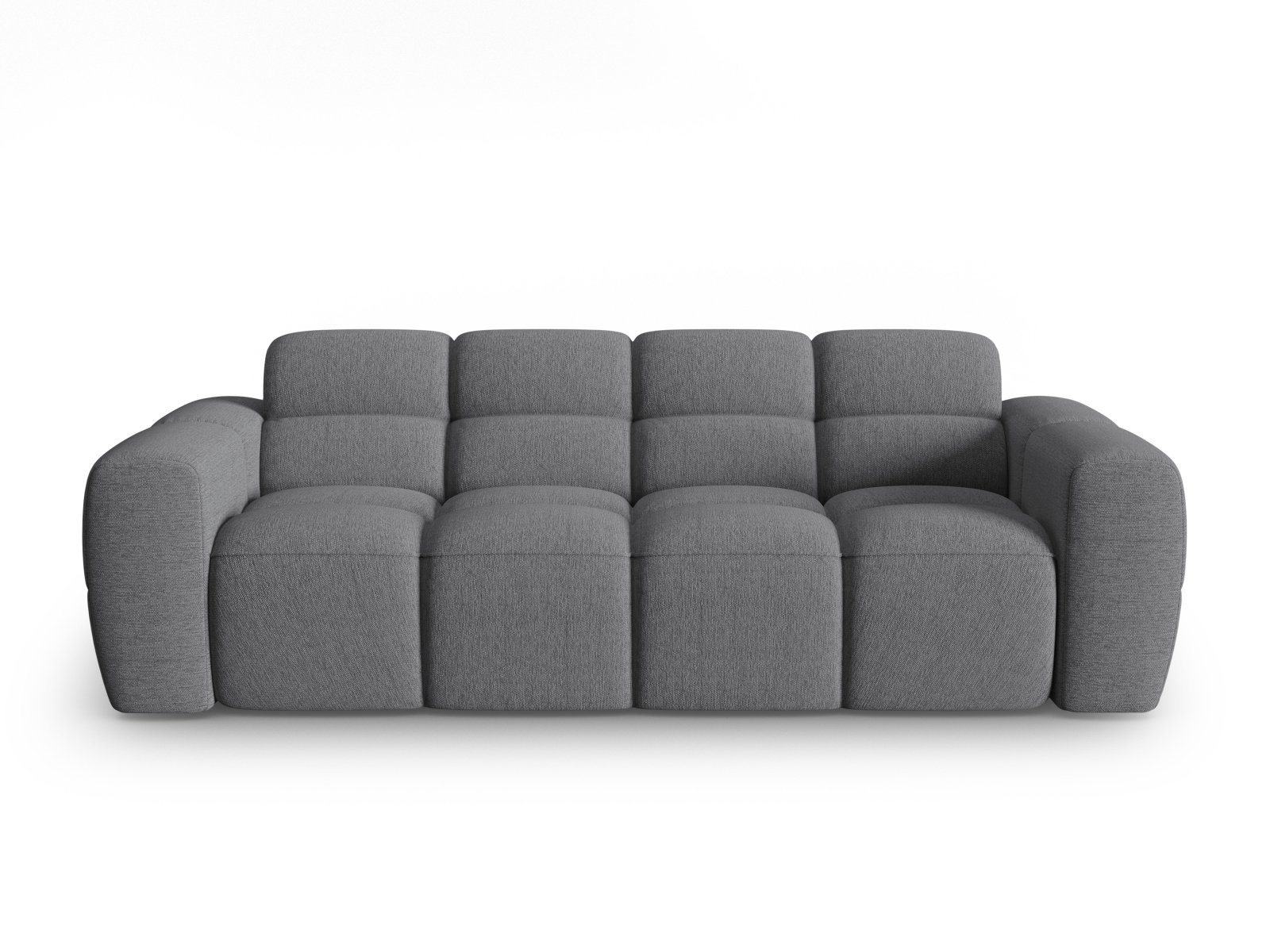Grå Lisa Pers Strukturstof Sofa - Komfort til Hele Familien