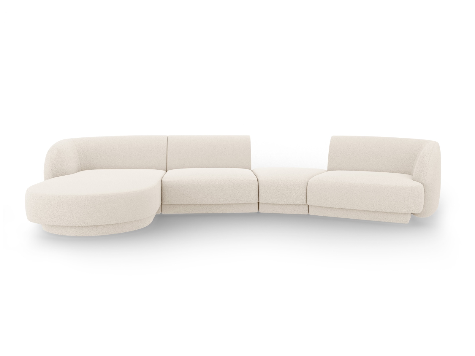 Beige Miley Modulær Sofa med Chaiselong og Puf