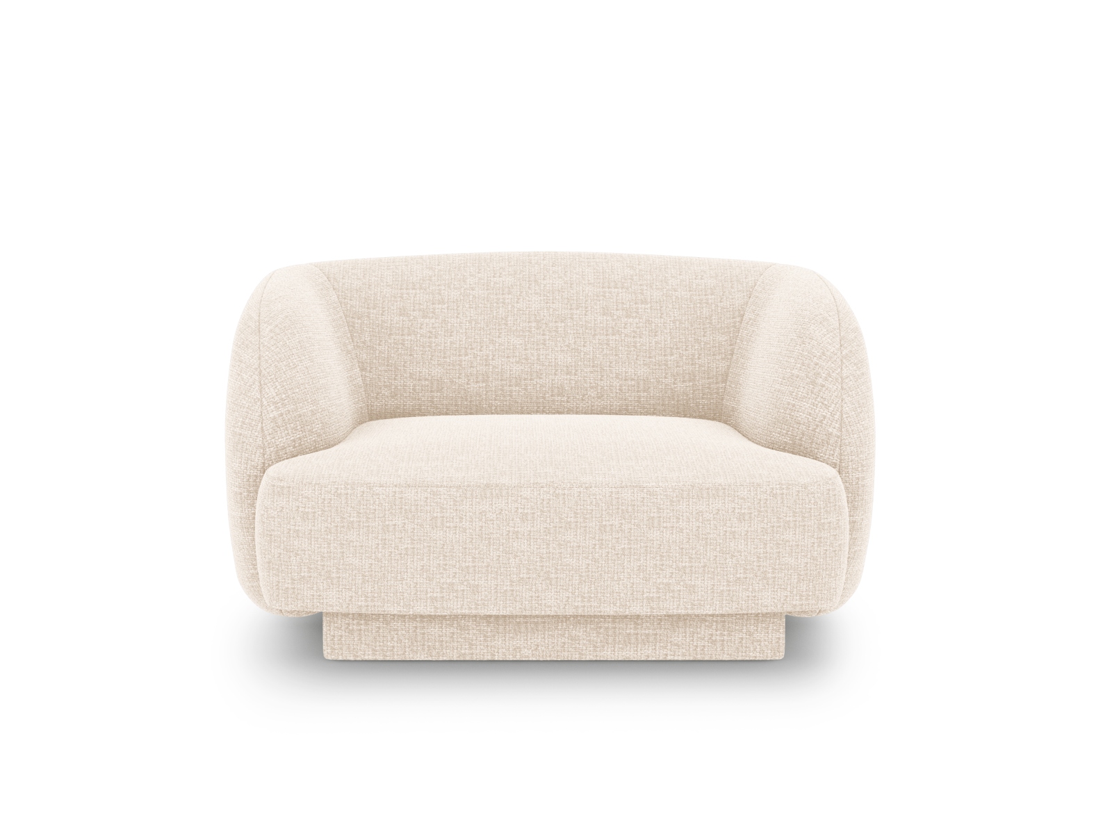 Sort Lænestol med Beige Chenille Sæde - Stilfuld Komfort