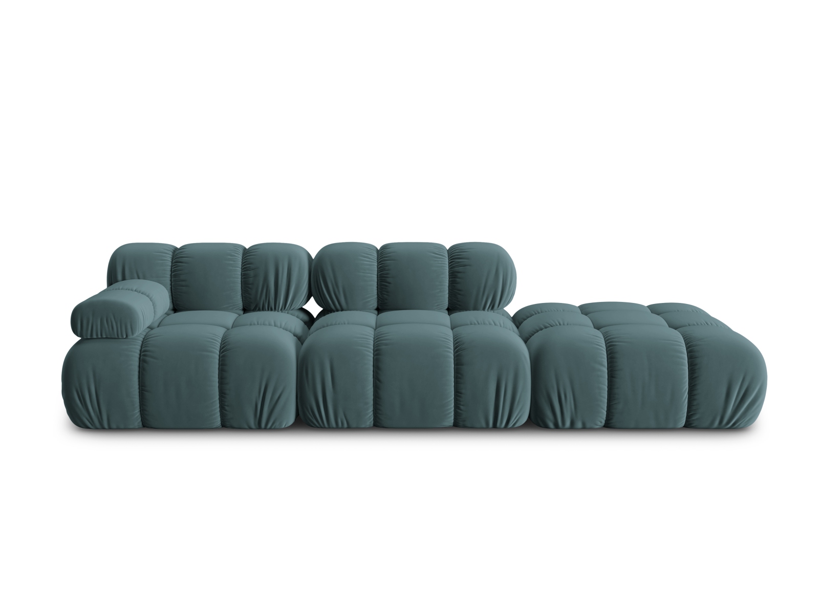 Sort Bellis Modul Sofa med Blå Fløjl - Elegant og Praktisk