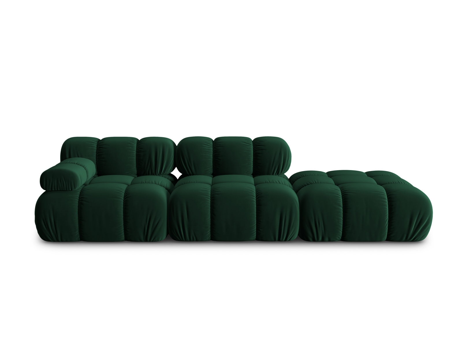 Sort Bellis Modul Sofa med Højre Sæde i Grøn Fløjl