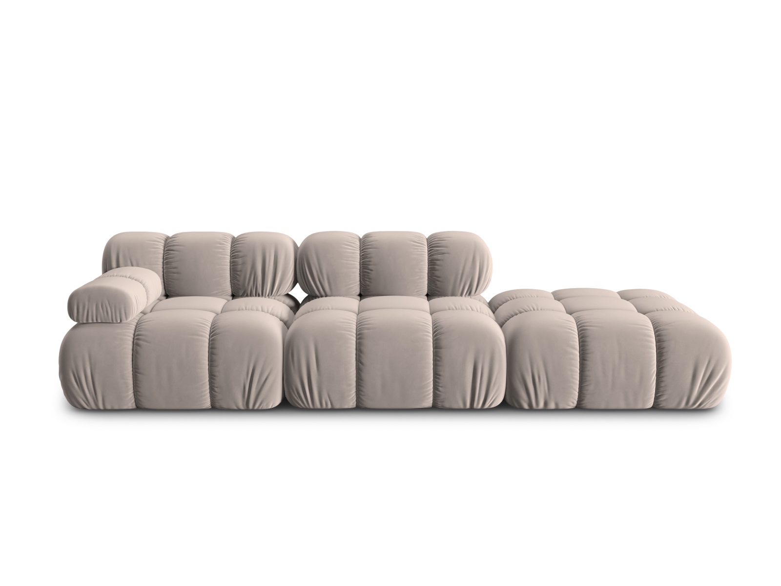 Sort Bellis Modul Sofa med Højre Sæde i Beige Fløjl