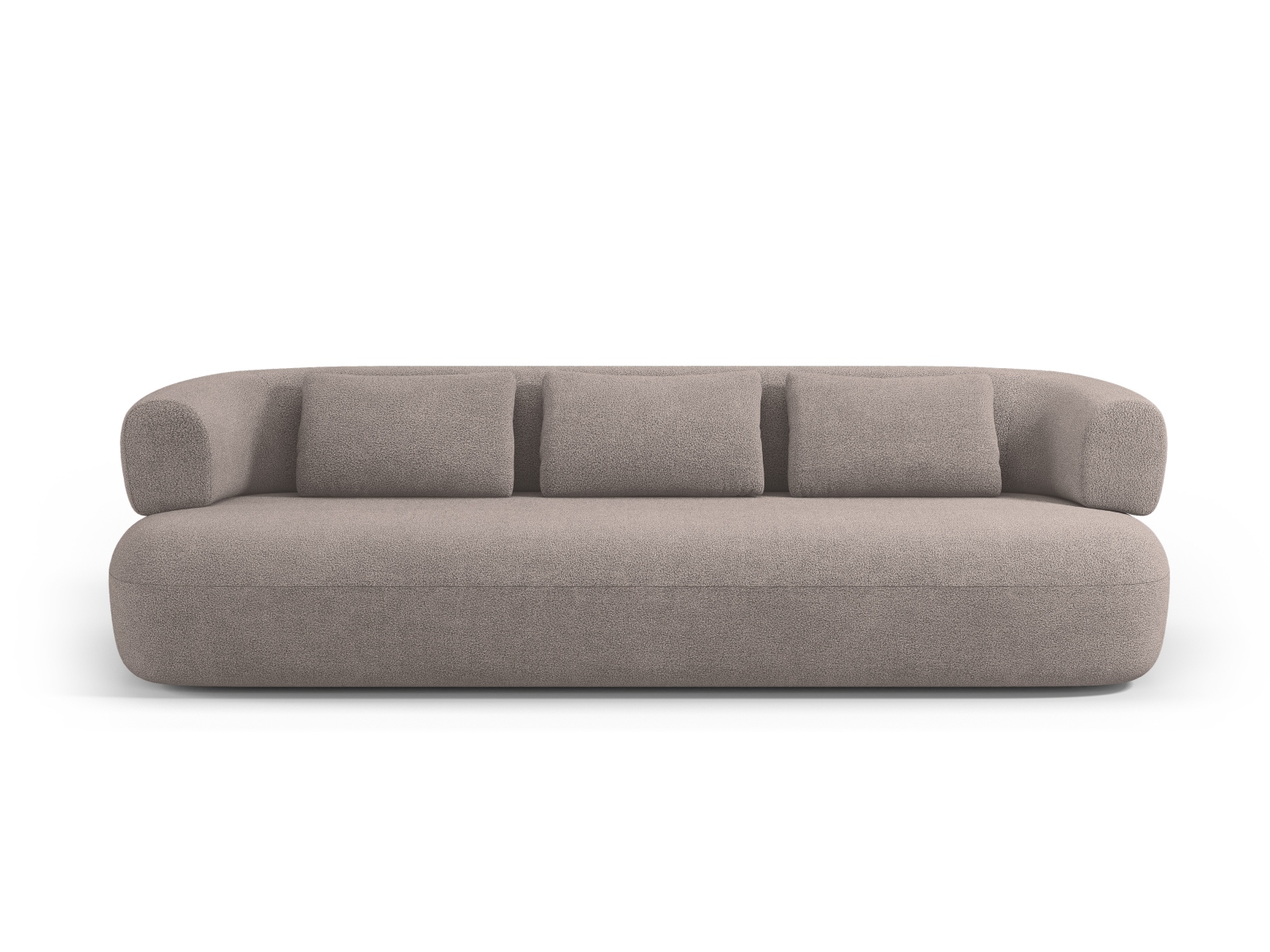 Sort Jenny Sofa med Brun Boucl – Stilfuld Komfort til Hjemmet
