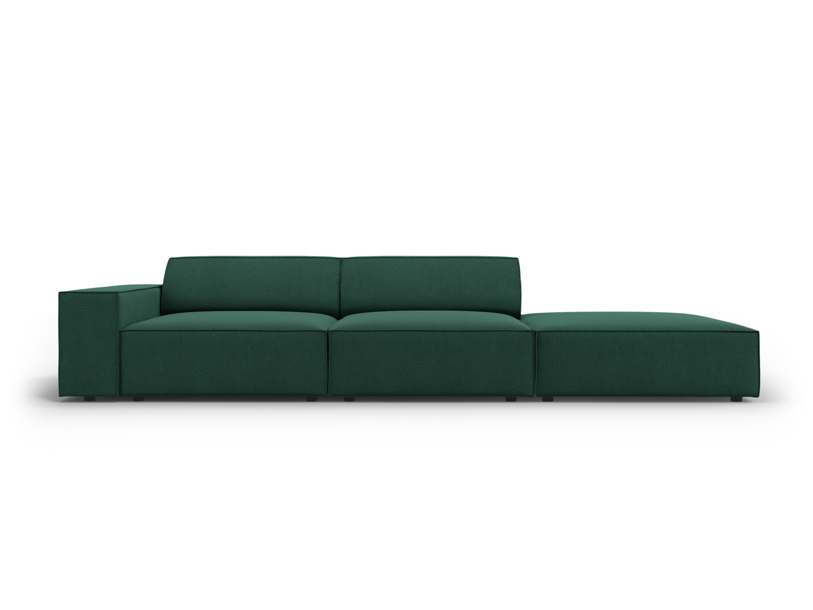 Sort Jodie Højre Sæder Grøn Stof Plast Micadoni Sofa - 5903614957133
