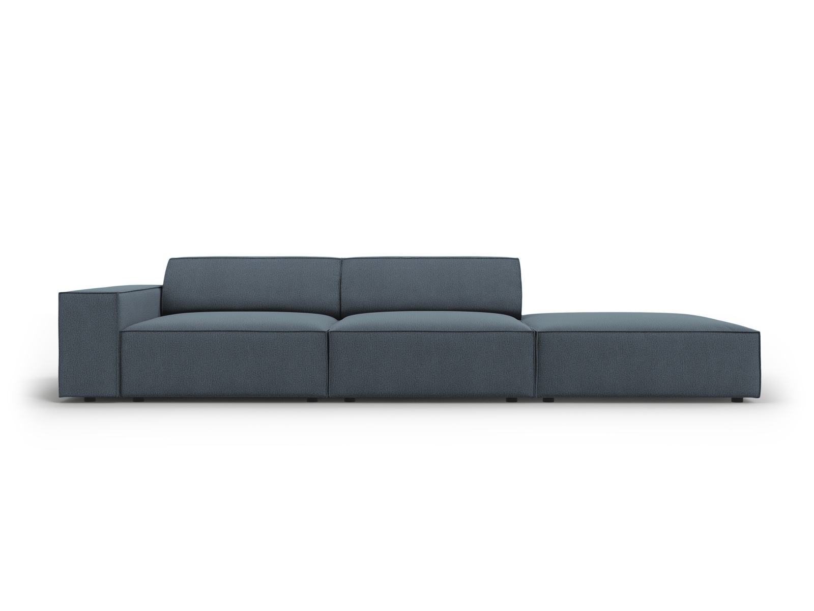 Micadoni Jodie Sofa med Højre Sæde i Blå Stof og Plast