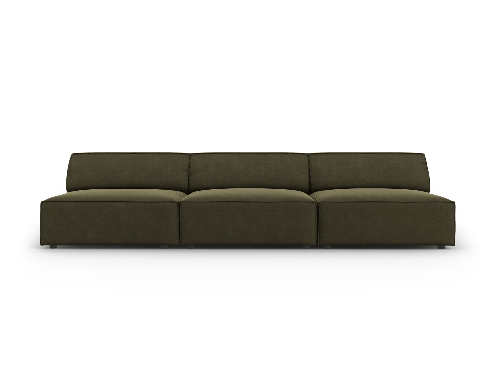 Sort Jodie Sofa i Grøn Fløjl – Fantastisk Tilbud!