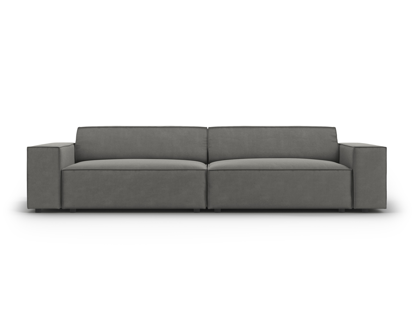 Sort Jodie Sæder Grå Fløjl Plast Micadoni Sofa - 5903614957225