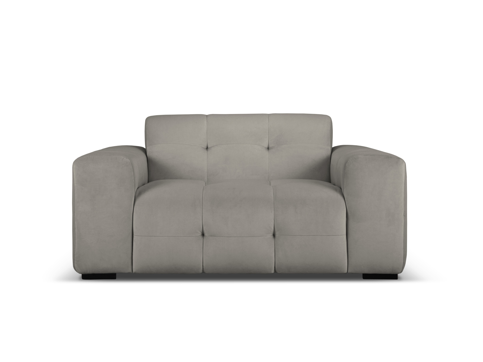 Kendal Sofa i Sort Fløjl med Bøgetræ - Elegant Design