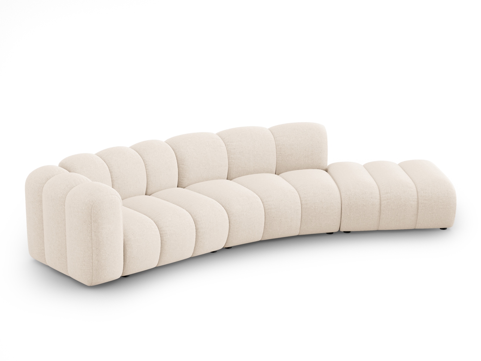 Sort Lupin Modul Højre Sæder Beige Chenille Plast Micadoni Sofa - 5905389831236