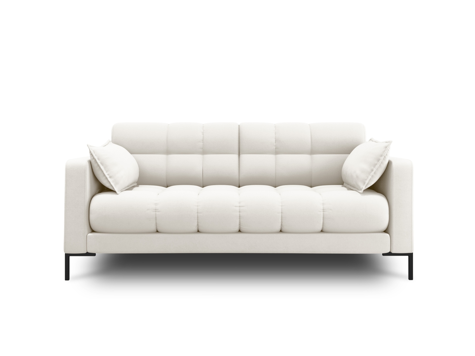 Sort Mamaia Sæder Beige Stof Metal Micadoni Sofa - 5905389648551