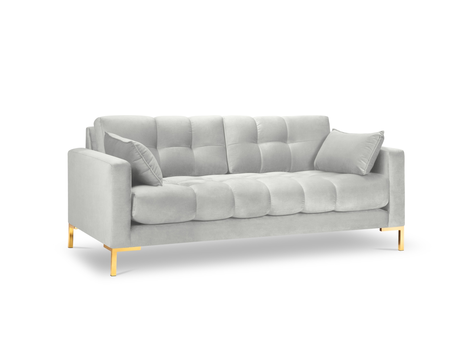 Mamaia Sæder Sølv Fløjl Guld Metal Micadoni Sofa - 5903614186229