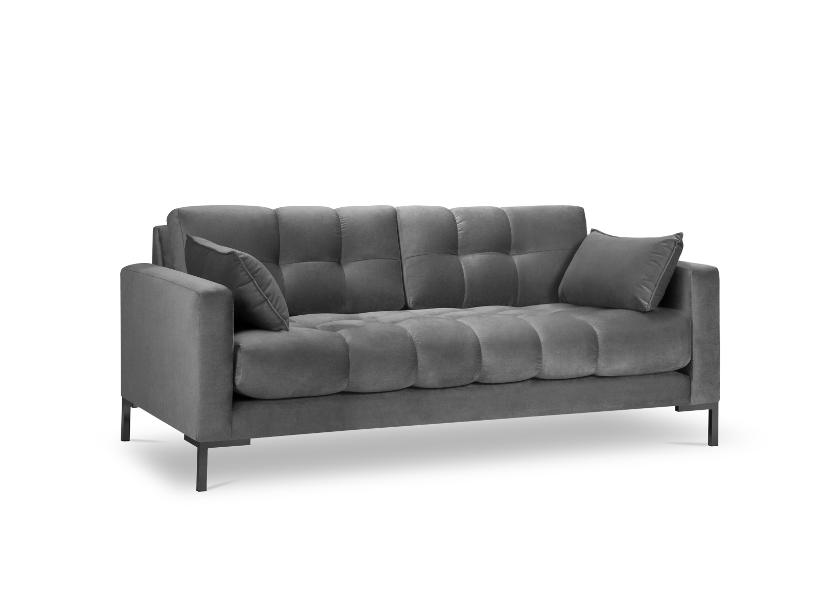 Sort Mamaia Sofa i Grå Fløjl – Black Friday Tilbud!