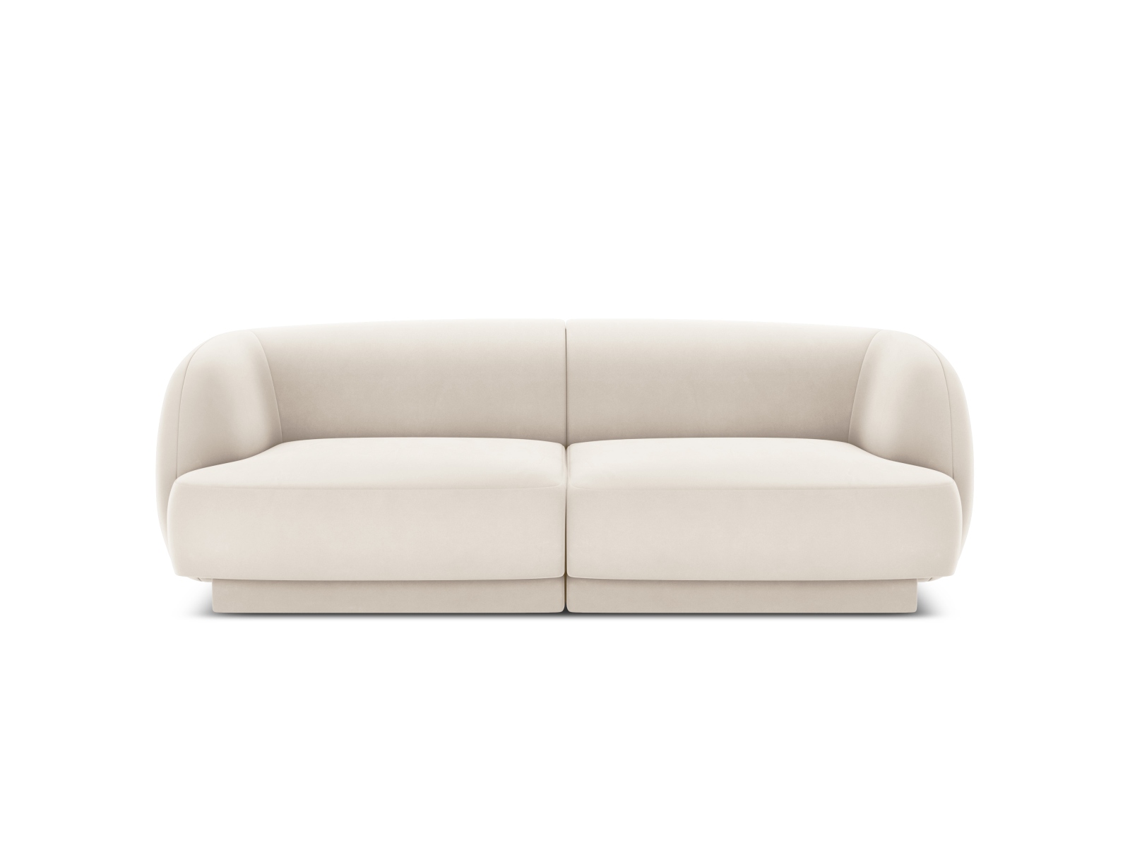 Sort Miley Sæder Beige Fløjl Plast Micadoni Sofa - 5903614960614