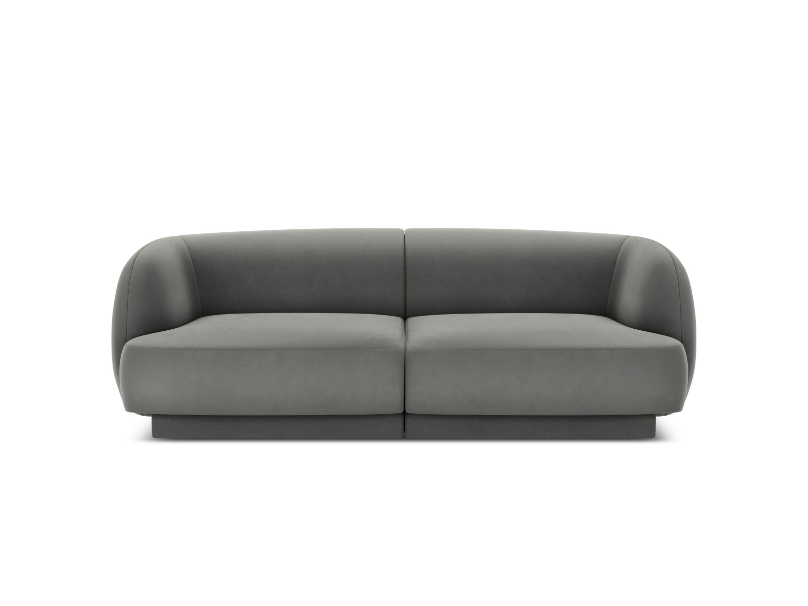 Sort Miley Sæder Grå Fløjl Plast Micadoni Sofa - 5903614960638