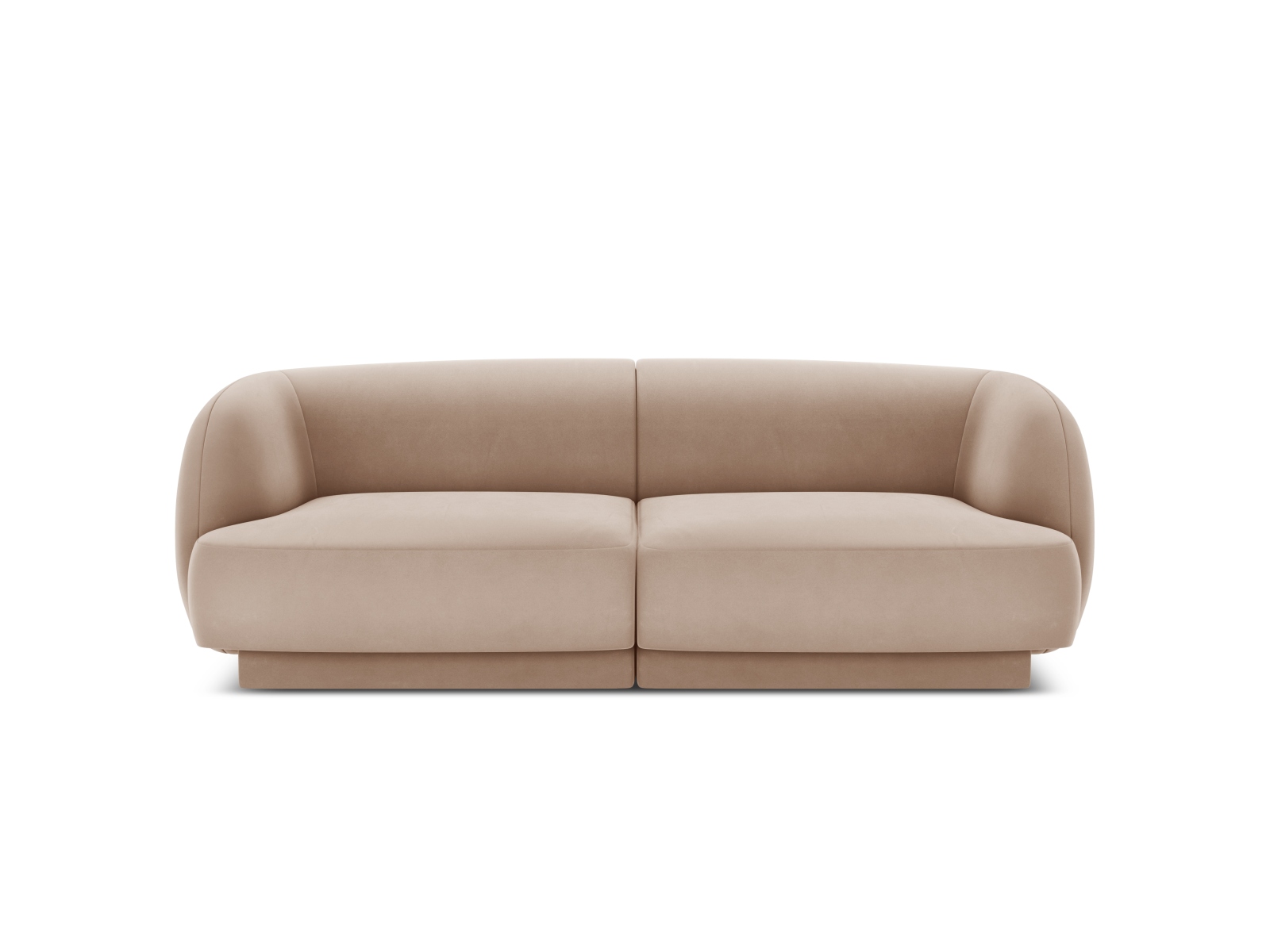 Sort Miley Sofa med Brun Fløjl – Fantastisk Tilbud!