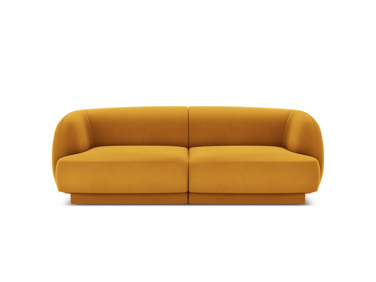 Sort Miley Sofa med Gul Fløjl og Plast - Micadoni