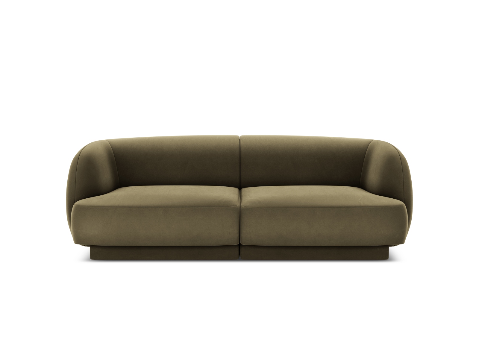 Miley Sofa i Grøn Fløjl med Sort Design – Stilfuld Elegance