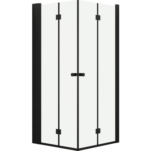 Sort Match Brusehjørne Model Tower 89x89 Klart Glas Dansani Reol