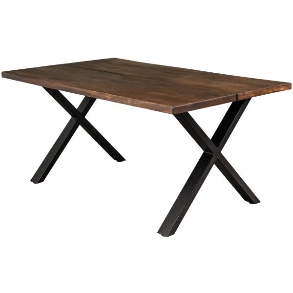 Moderne spisebord Firenze med krydsben - Smoked sort 200x95 cm