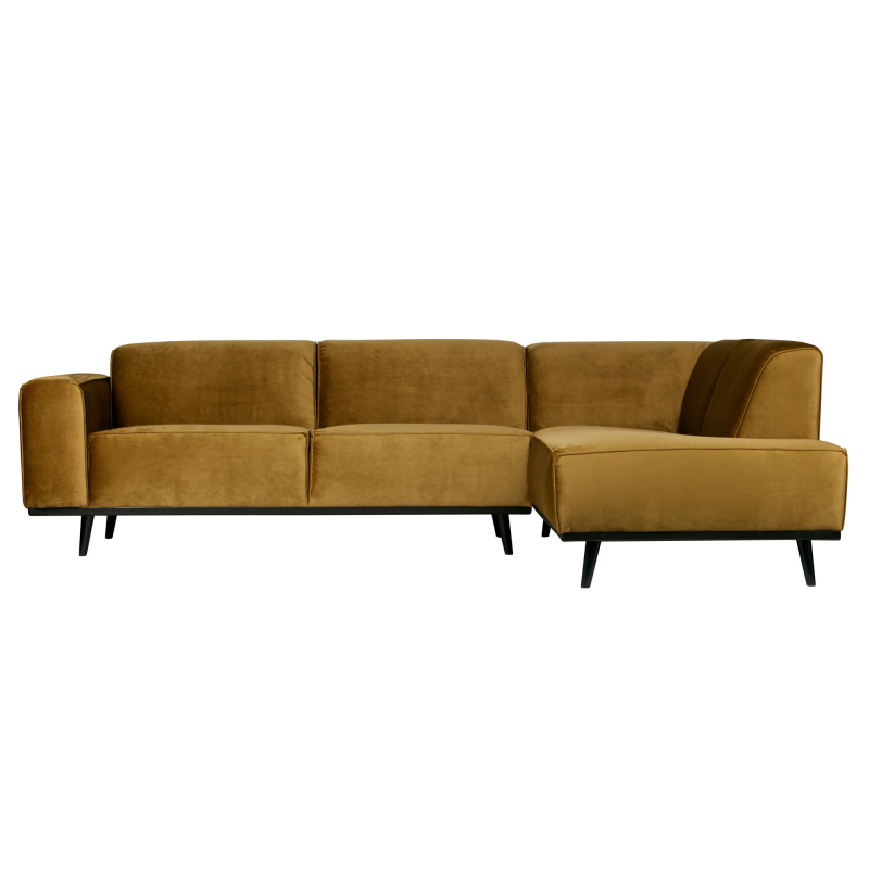 Gul Højrevendt Velour Hjørnesofa – Bepurehome tilbud