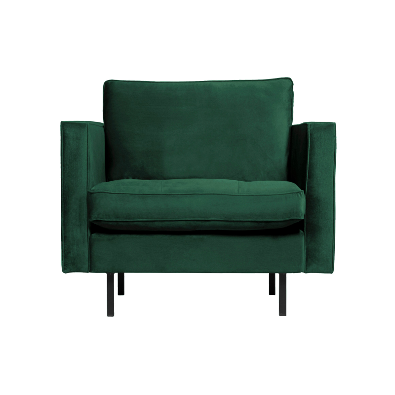Grøn Rodeo Classic Velour Lænestol fra BePureHome