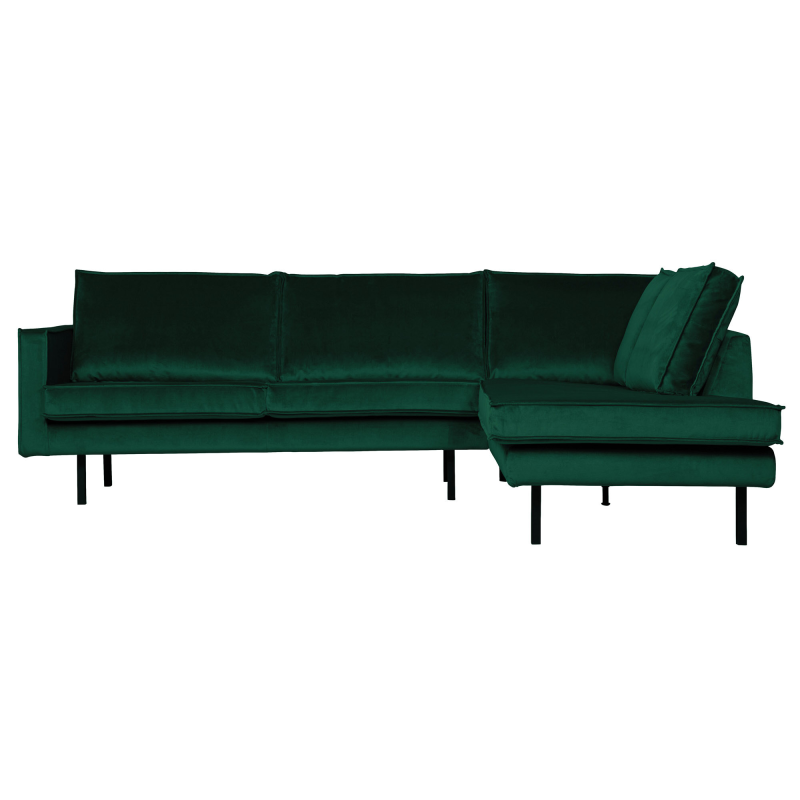 Grøn Rodeo Hjørne Højrevendt Velour Forest Green Bepurehome Sofa - 8714713105922