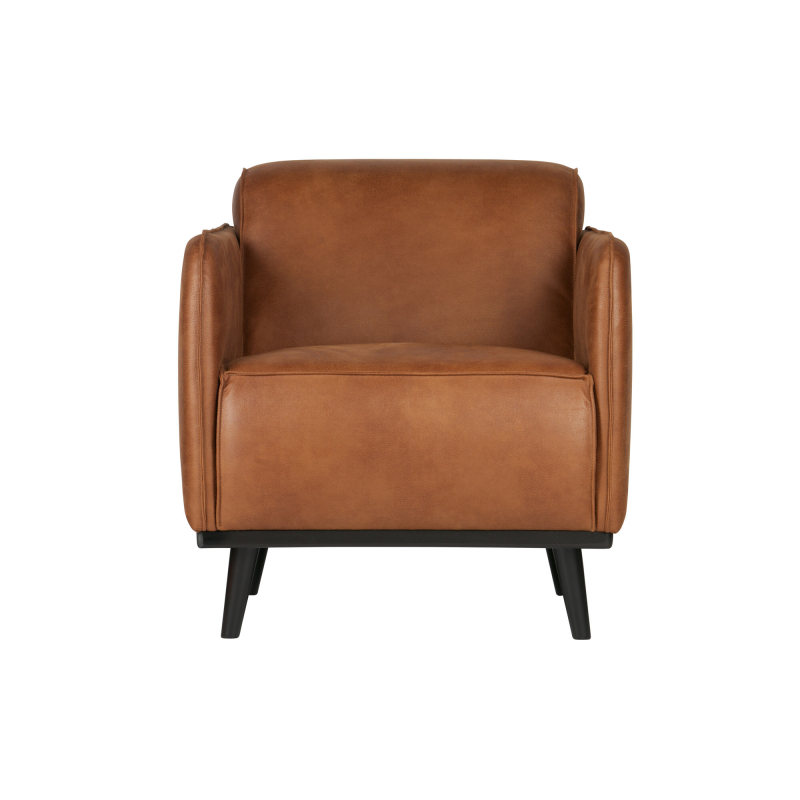 Cognac Økolæder Lænestol fra BePureHome - Statement Design