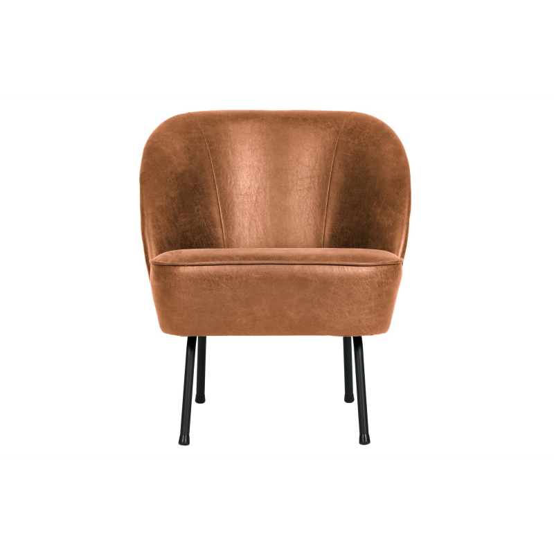 Cognac Vogue Læderlænestol – Elegant Design til Dit Hjem