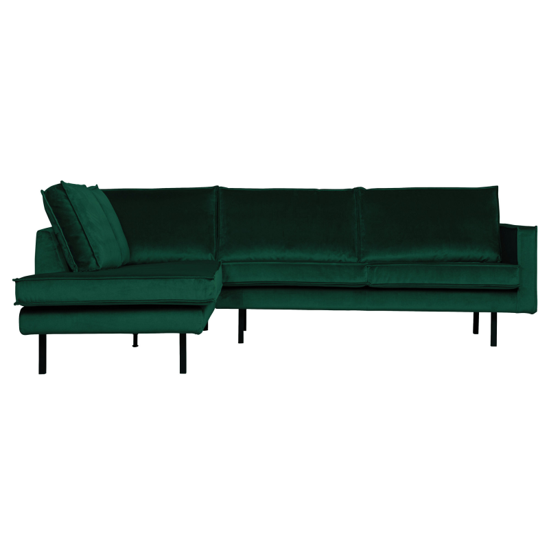 Elegant Grøn Velour Hjørnesofa - Komfort og Stil