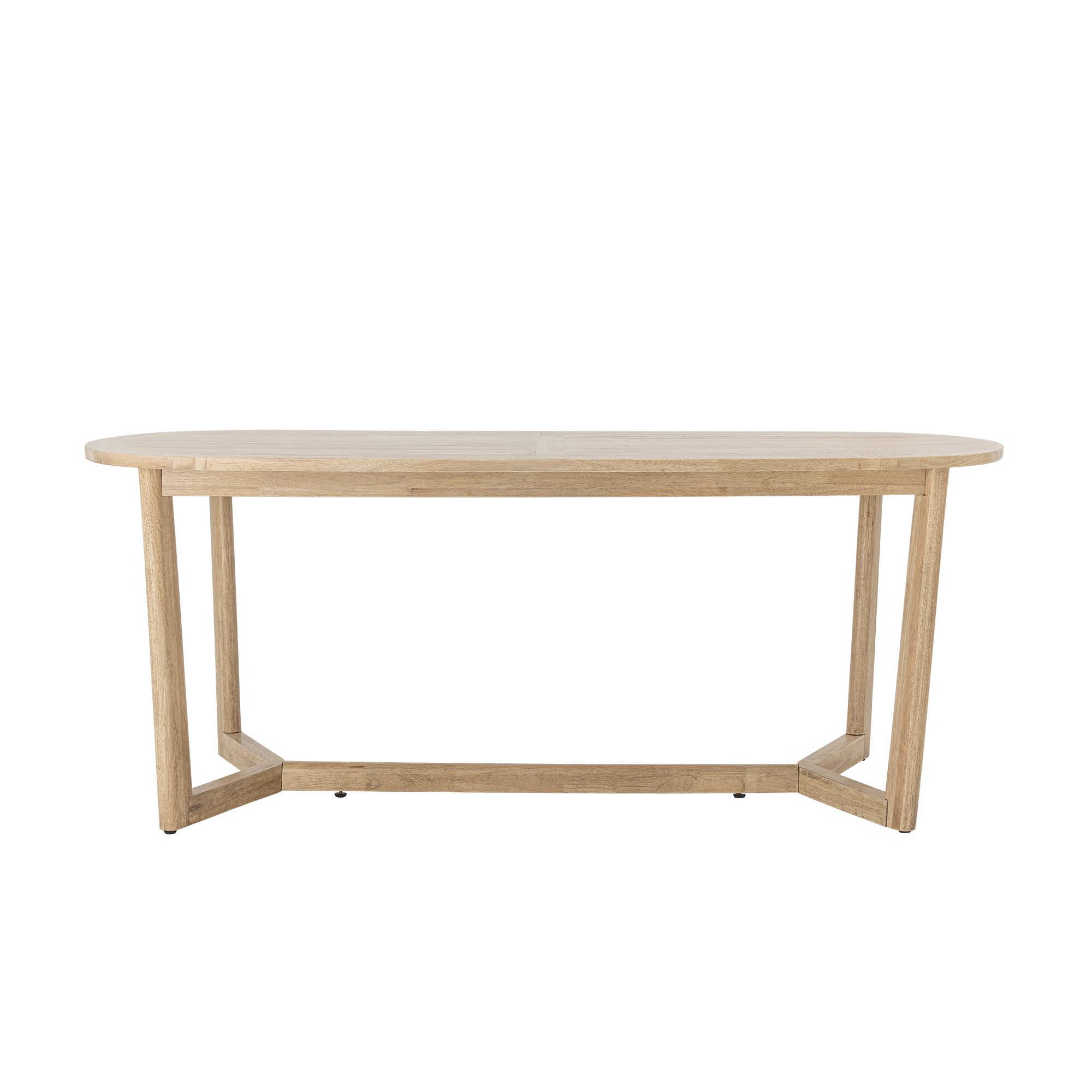 Elegant Rektangulært Spisebord i Gummitræ – Natur 200x100
