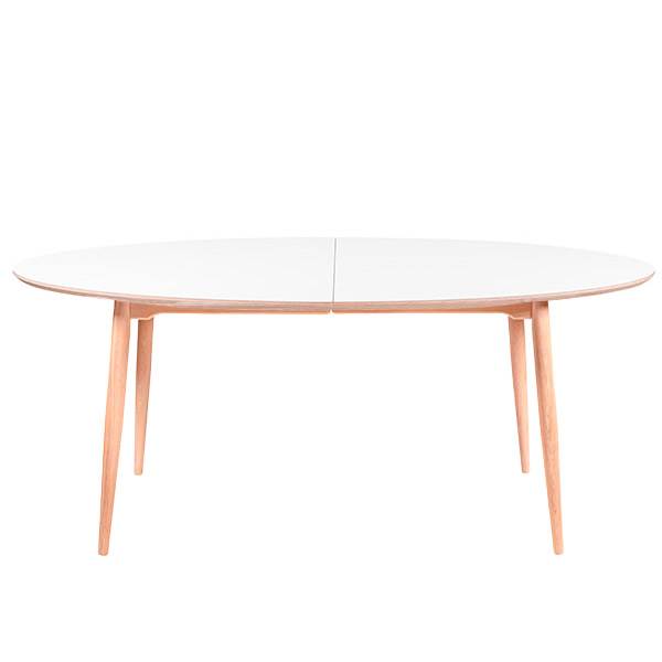 Elegant ovalt spisebord 105x180 cm fra Haslev Møbelsnedkeri