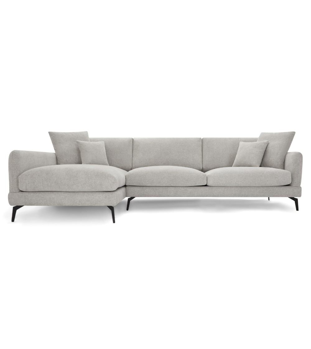 Sort Maggie Venstre Chaiselong Pyntepuder Grå Metal Furnhouse Sofa - 5714365010233