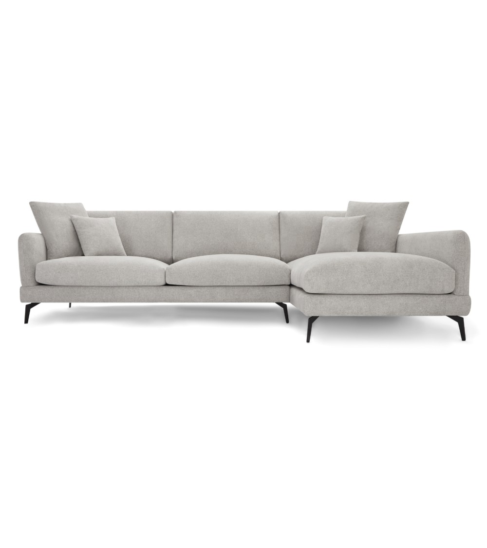 Sort Maggie Højre Chaiselong Pyntepuder Grå Metal Furnhouse Sofa - 5714365010257