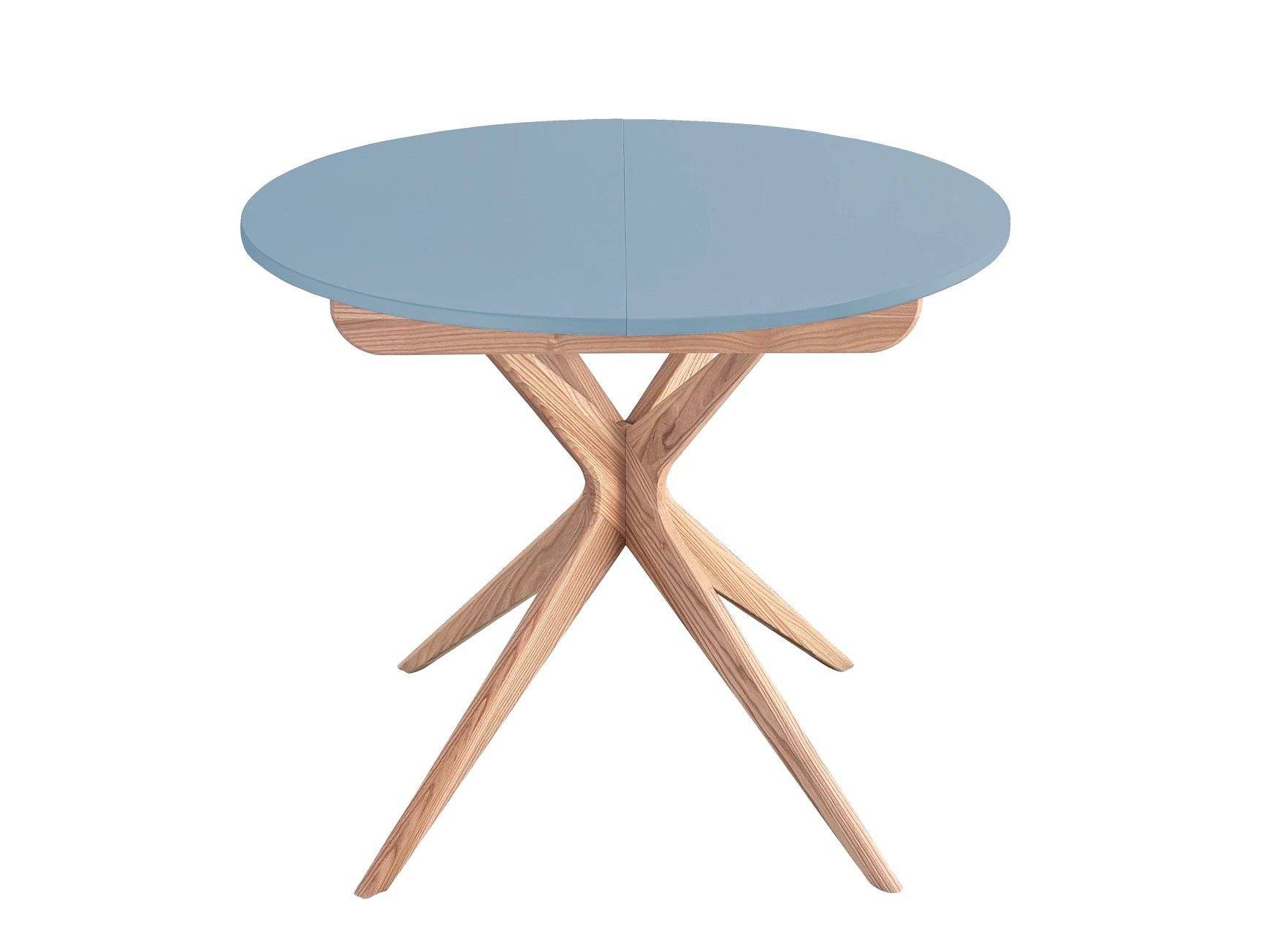 Elegant Sart Blå Spisebord med Udtræk - 130 cm
