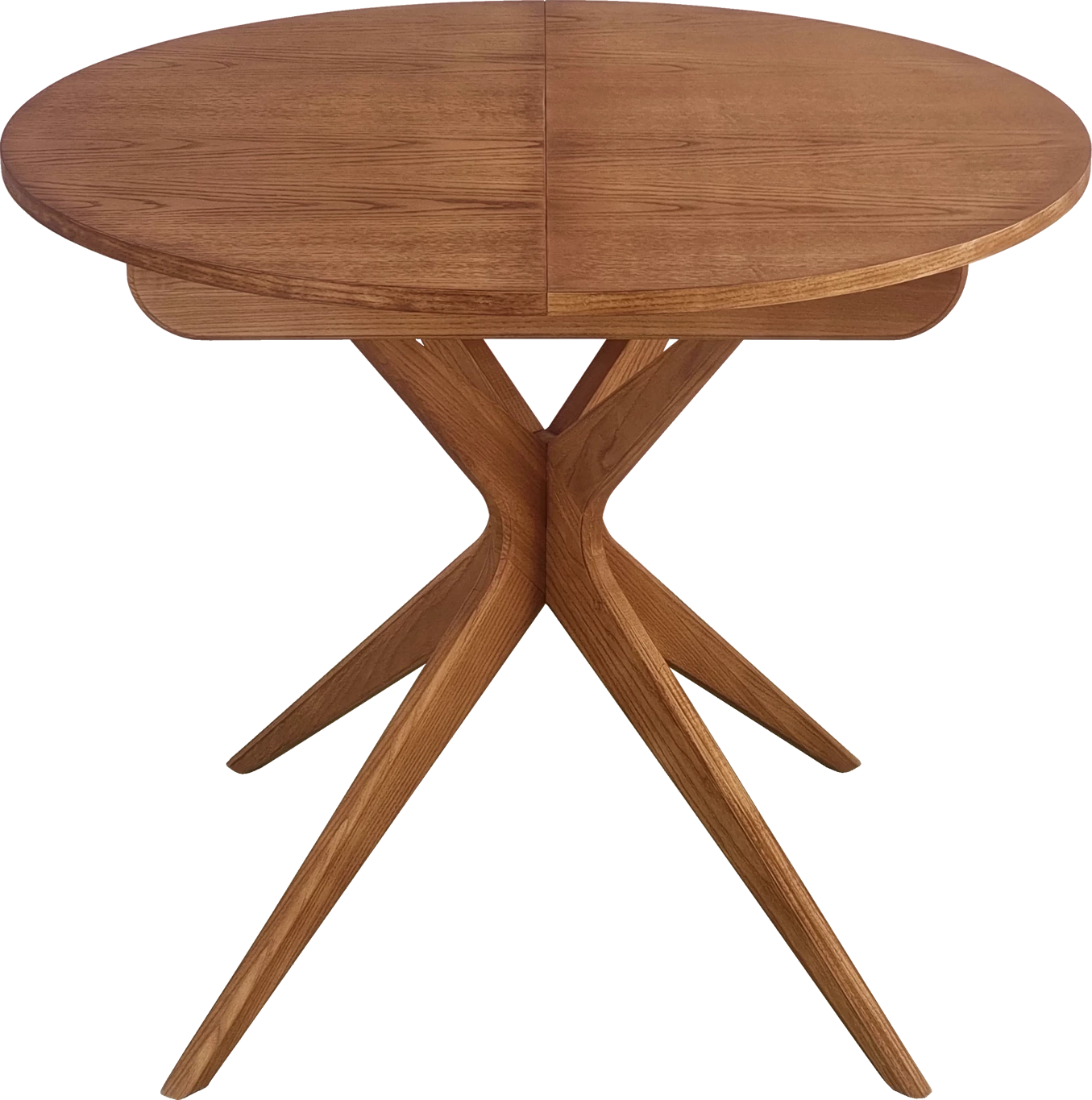 Elegant Ege-farvet Spisebord med Udtræk - 130 cm