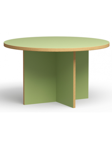 Rundt Eurolight Træ Mdf Ø129 Pistacie Hk Living Spisebord