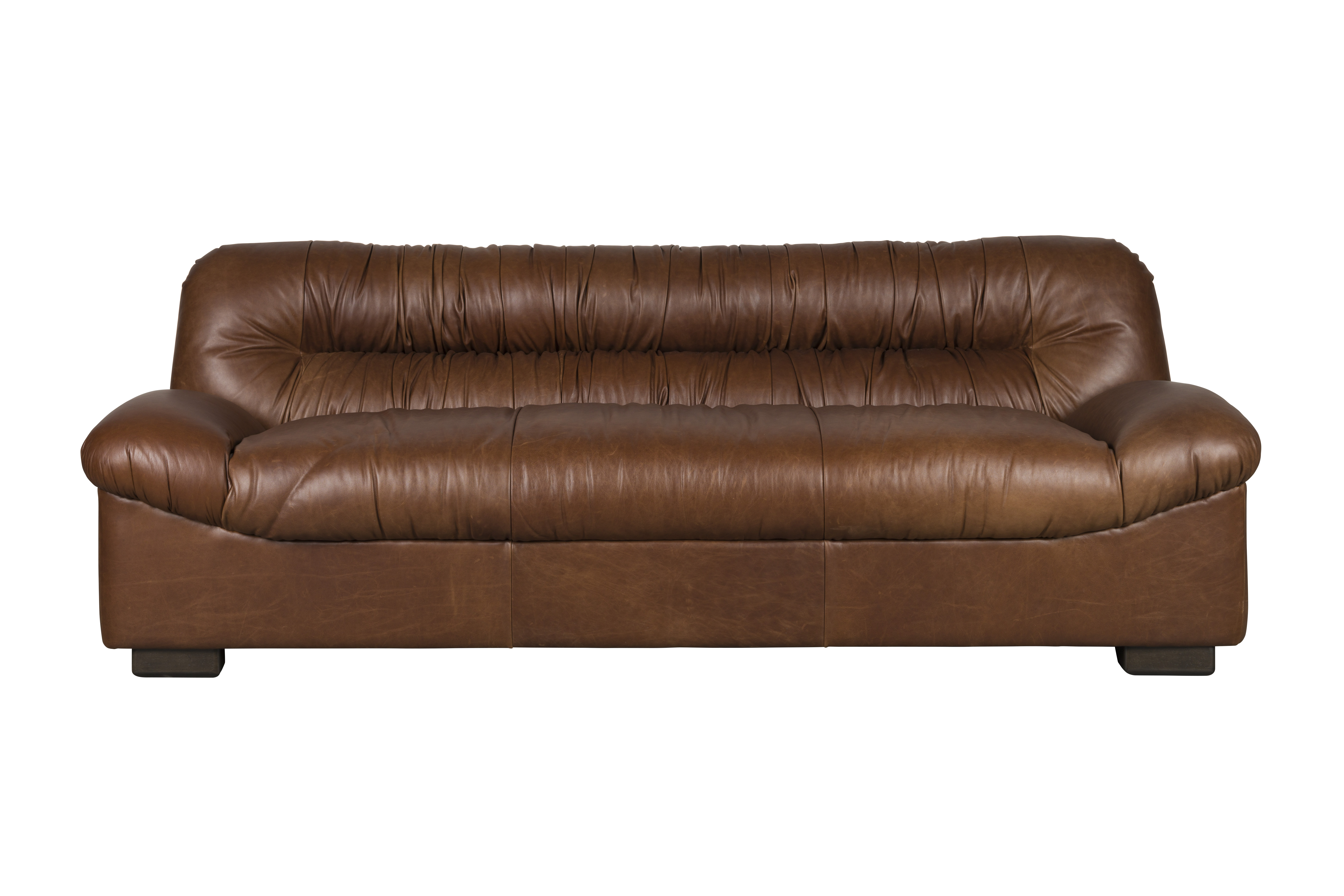 Brun Douglas Chokolade Læder Træ Dutchbone Sofa - 8718548099562