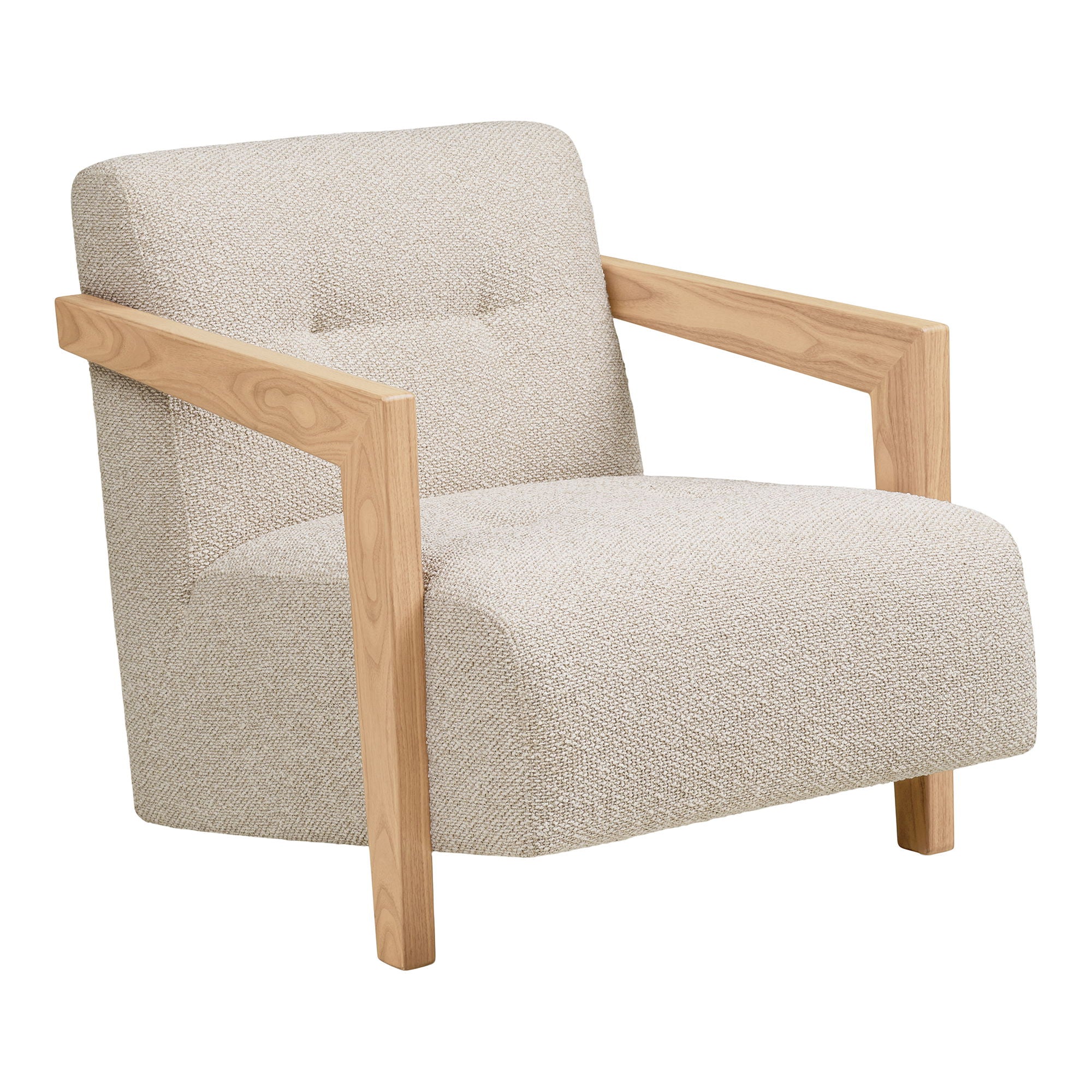 Beige Caracas Loungestol Loungestol Med Armlæn Egetræ Hn1321 Housenordic Lænestol - 5713917037292