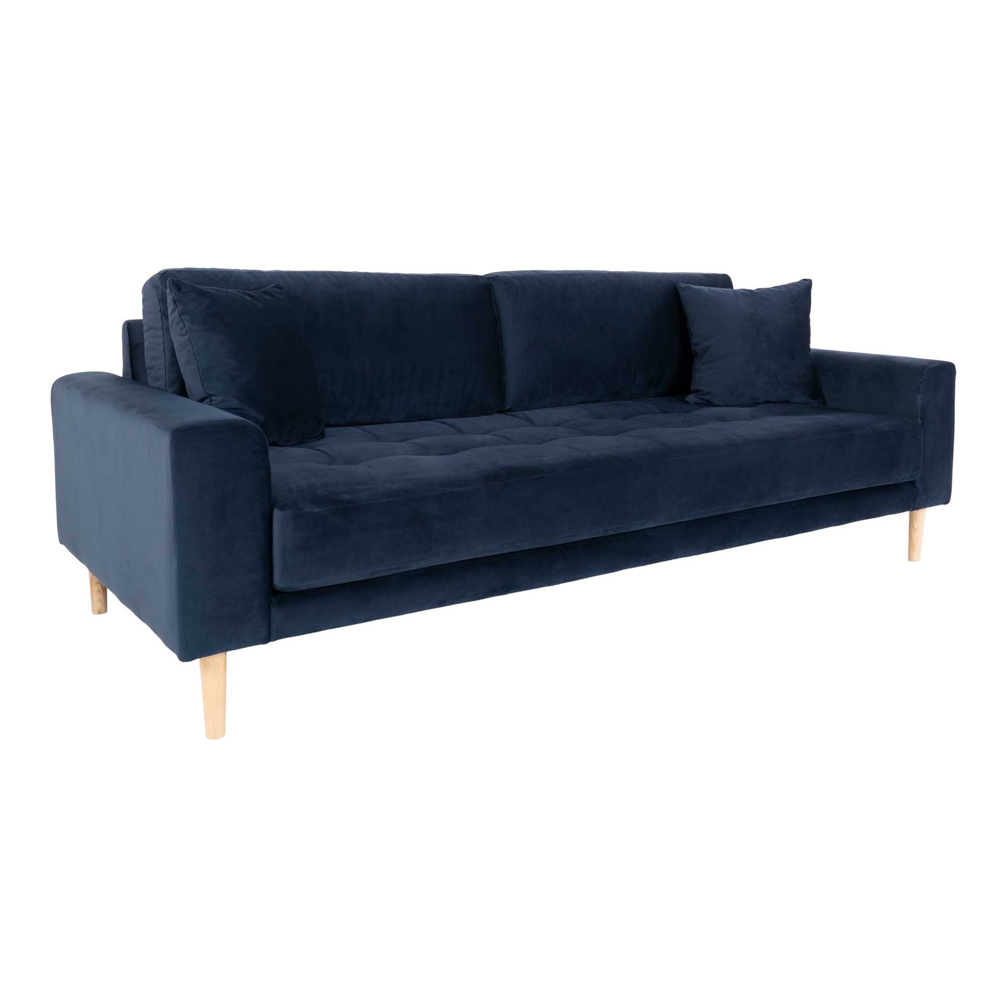 Lido Personers Mørkeblåt Velour Med Puder Hn1005 House Nordic Sofa - 5713917010103
