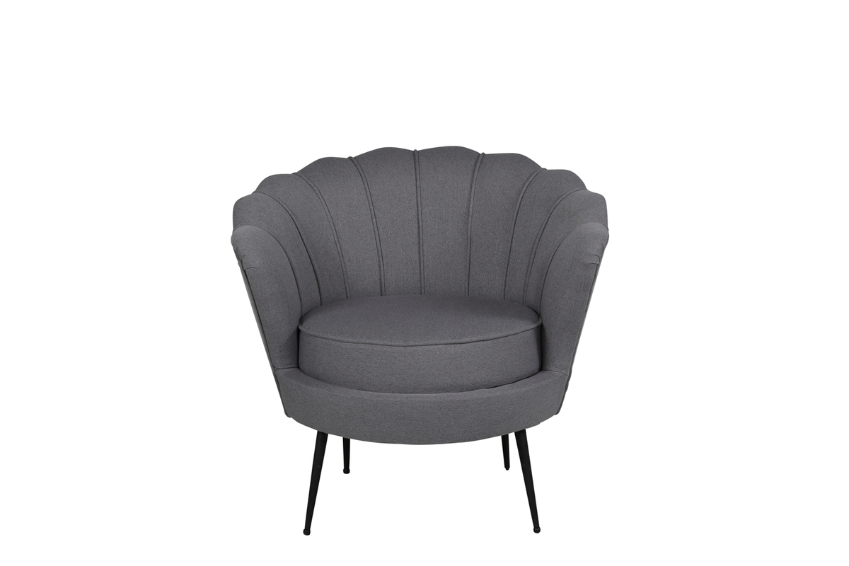 Sort Calais Grå Polyester Stål Venture Design Lænestol - 7350118418109