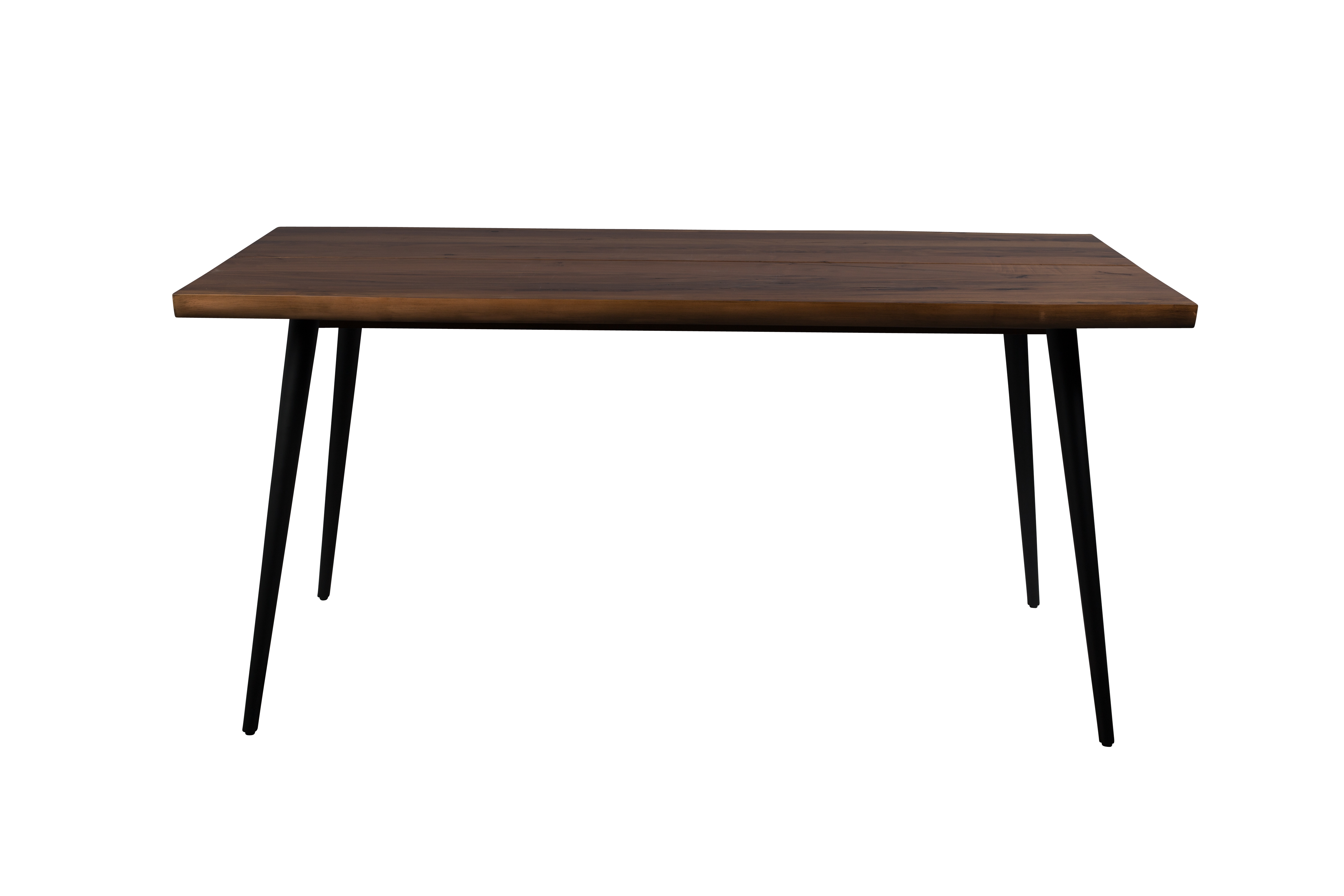 Sort Alagon Rektangulær Brun Valnøddefinr Stål 160x90 Dutchbone Spisebord - 8718548035980