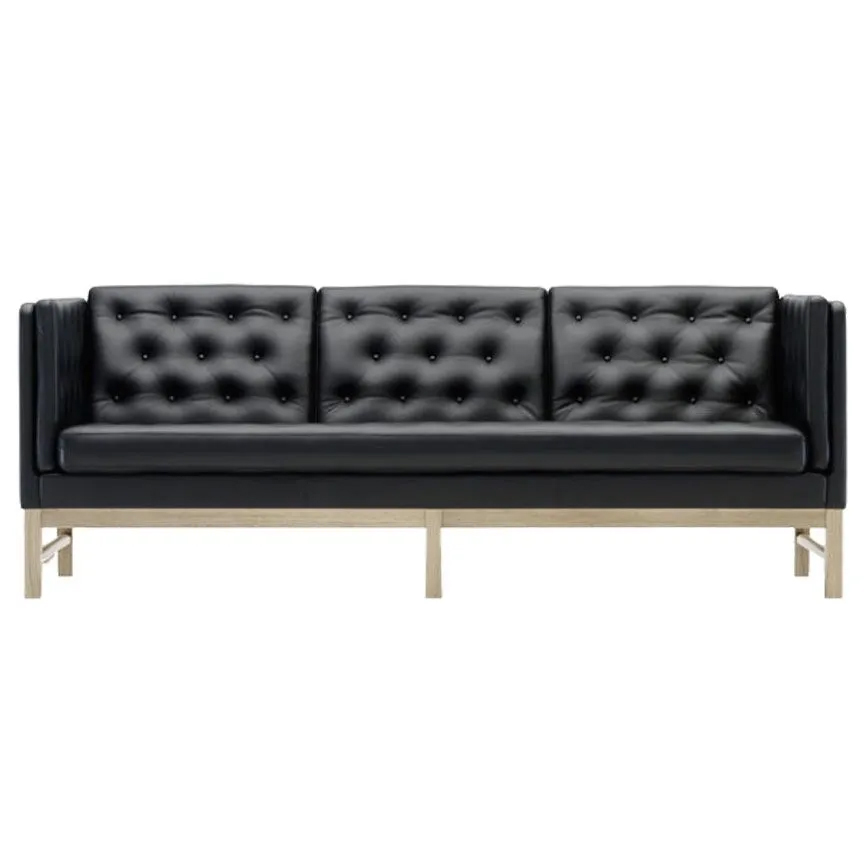 Sort 3pers Ej315 Cava LÆder Sæbe Sofa