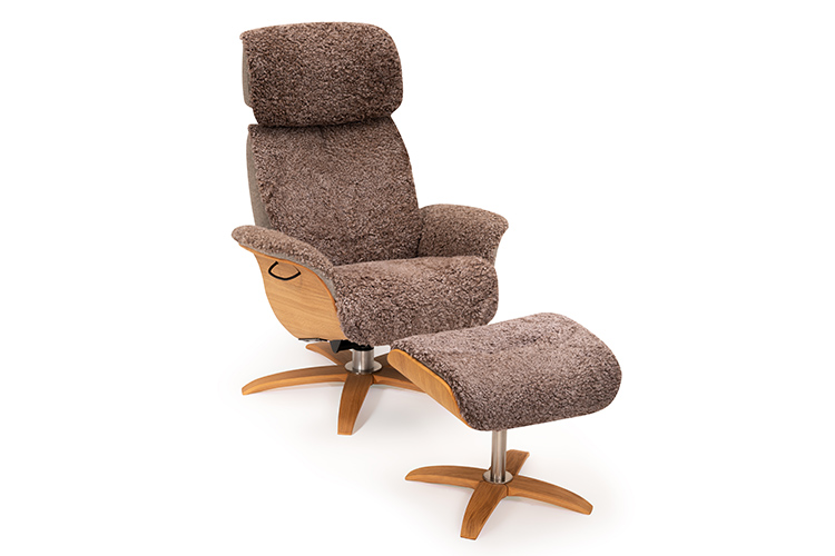 Brun Ventura Skammel Global Comfort Lænestol