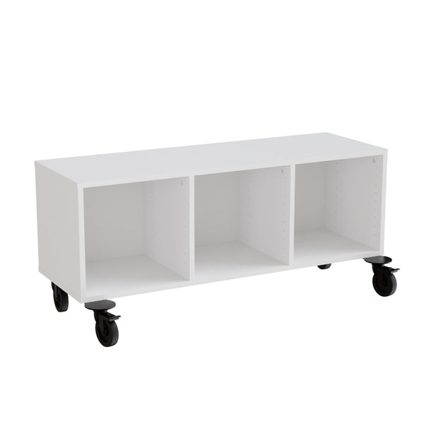 Hvid Stig Laminat Rum Liggende Med Hjul Form O Miljö Reol - 7042423893534