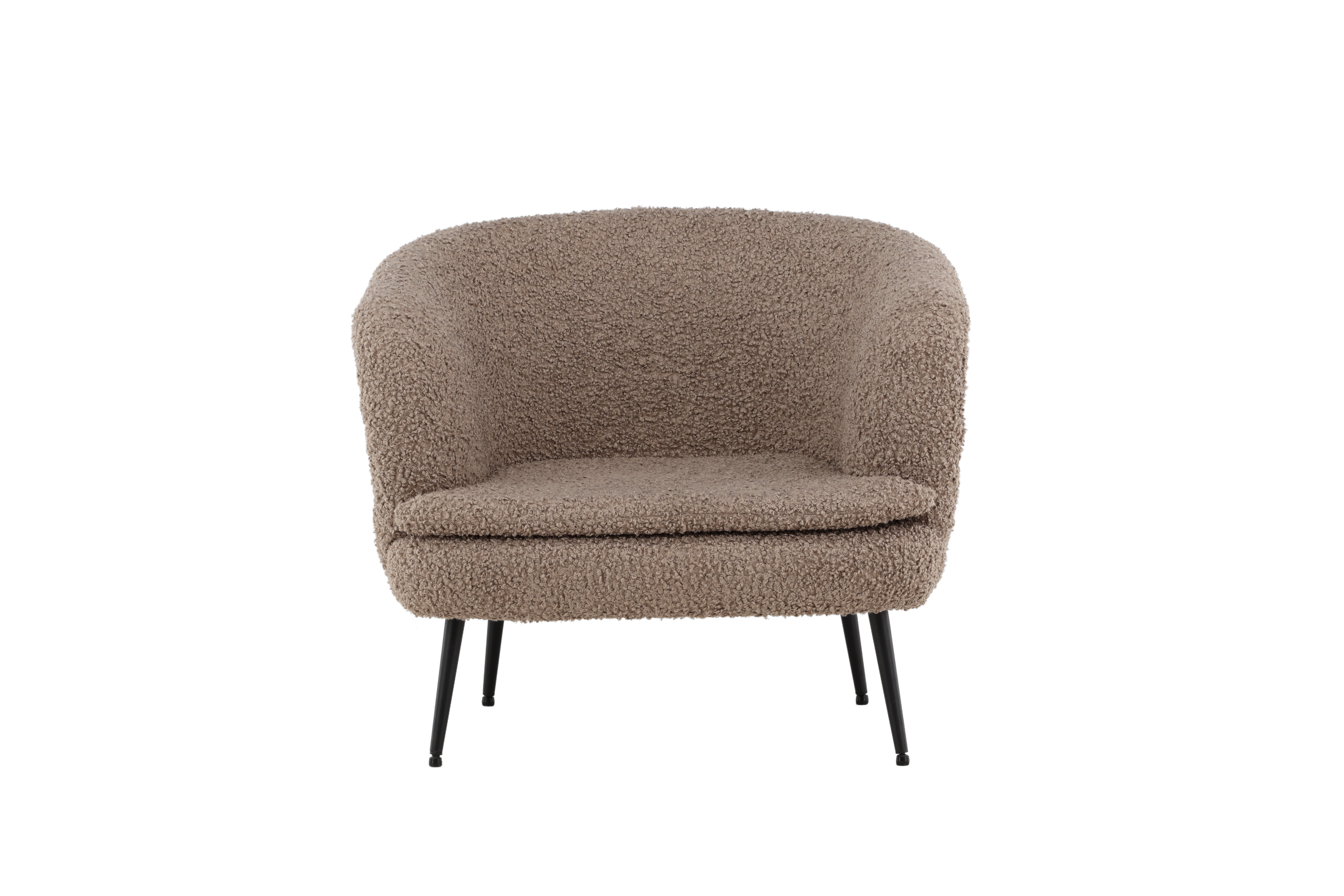 Sort Nordkoster Armlæn Beige Bamsestof Polyester Stål Vind Collection Lænestol - 7340206969804